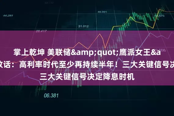 掌上乾坤 美联储&quot;鹰派女王&quot;放话：高利率时代至少再持续半年！三大关键信号决定降息时机