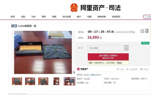 广盛配资 落马贪官的天价眼镜有点 “冷”：4.36万没人要，二拍降价近九千元